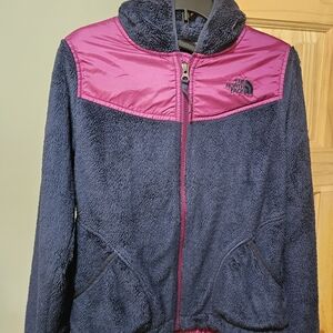 The North Face Kids' Navy & Pink Fuzzy Full-Zip Jacket